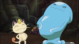 Pokemon - Meowth \& Wobbuffet Gets Stuffed From Bewear's Yummy Honey