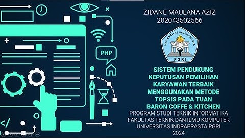 DEMO PROGRAM TUGAS AKHIR UNINDRA 2024 - ZIDANE MAULANA AZIZ - 202043502566