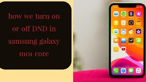 Samsung Galaxy M01 Core || how we  deactivate DND||