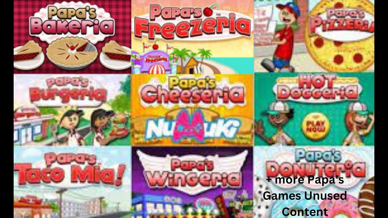 Papa Louie in different games