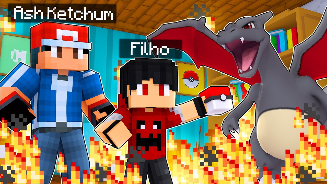 Minecraft: Who's Your Family? O FILHO DO ASH CAPTUROU O CHARIZARD SHINY ‹‹ P3DRU ››