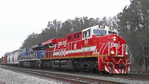 All Three Commemorative CSX Engines On One Train