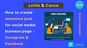 Lottiefiles & Canva Tutorial To Create Animated Instagram Post | Lottie Animation - Canva Facebook