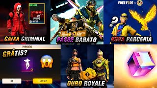 DATA DO PASSE BARATO, PASSES ANTIGOS DE VOLTA? CUBO MÁGICO GRÁTIS E NOVO OURO ROYALE - FREE FIRE