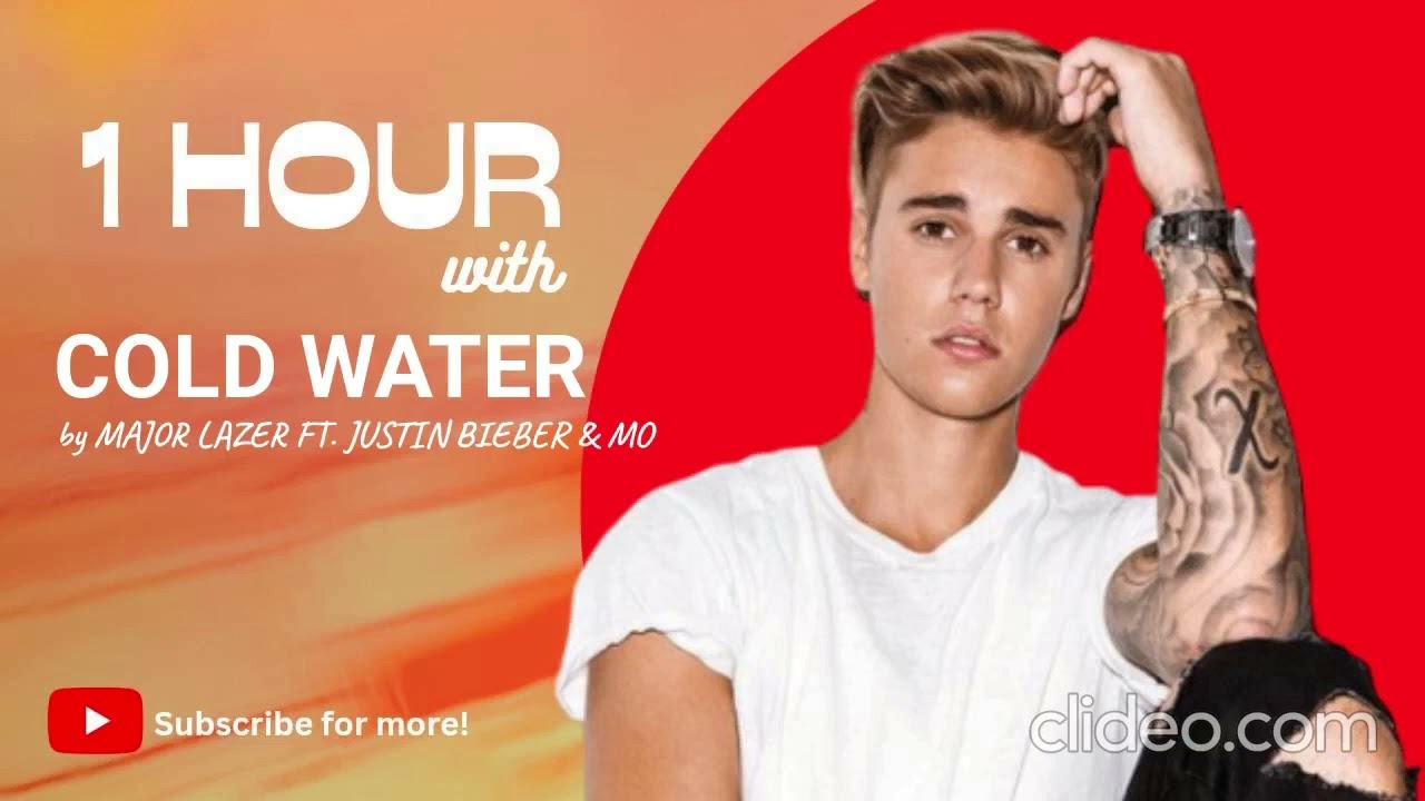 1 HOUR with COLD WATER by JUSTIN BIEBER - Tik Tok viral song, music video, hits, classics, trends.