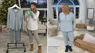 Koolaburra by UGG Cozy Thermal Henley & Jogger PJ Set on QVC
