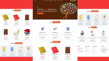 Create A Responsive Online Book  Website Design Using HTML - CSS  Step By Step