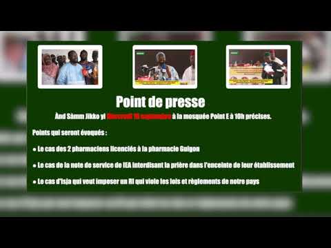 URGENT Point de presse de Ànd Sàmm Jikko yi Mercredi 18 septembre à la mosquée Point E à 10h précise video phone beyonce mp3