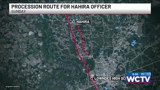 Procession route announced for fallen Hahira PD officer Caleb Abney
