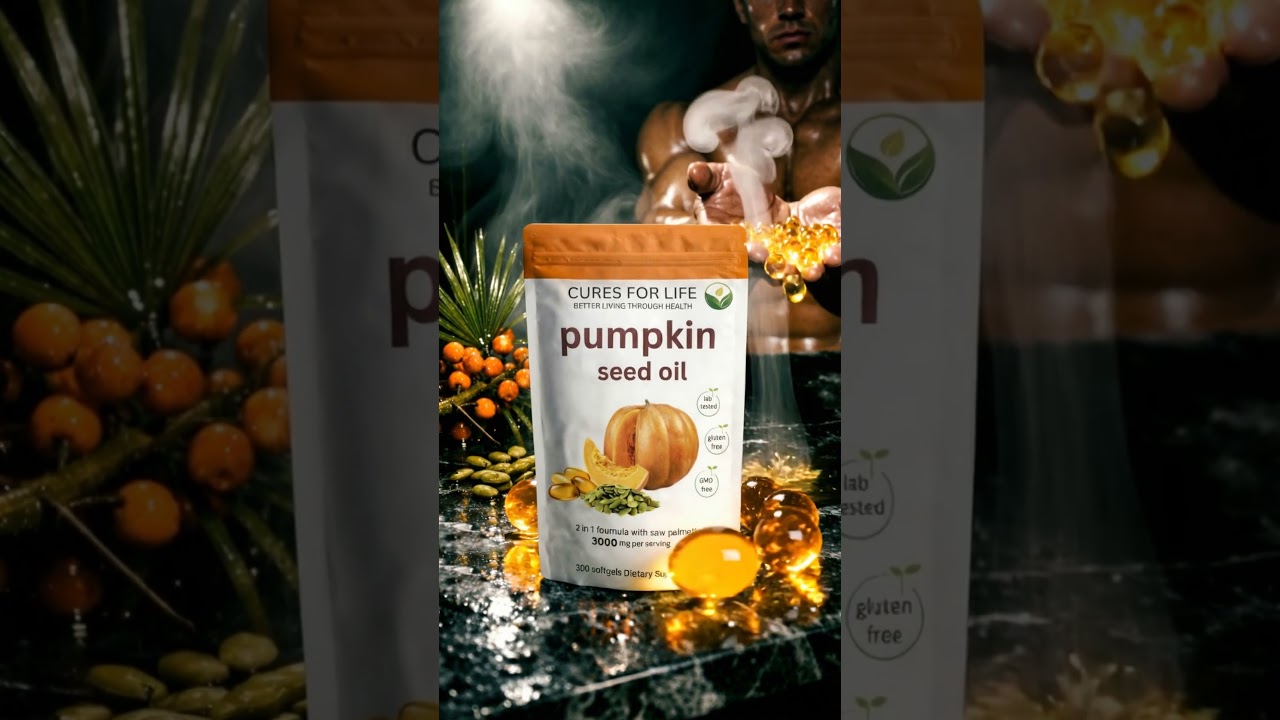 Cures For Life Pumpkin Seed Oil with Saw Palmetto – 3000mg Per Serving, 300 Softgels   C
