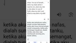 Terjemahan Lagu Alibi