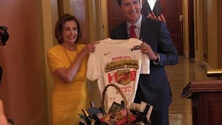 The toronto raptors nba title made its way into political talk during
prime minister justin trudeau’s visit to washington. u.s. house
speaker nancy pelosi pa...