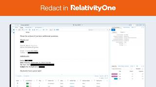 RelativityOne | Automated and Integrated Redactions with Redact