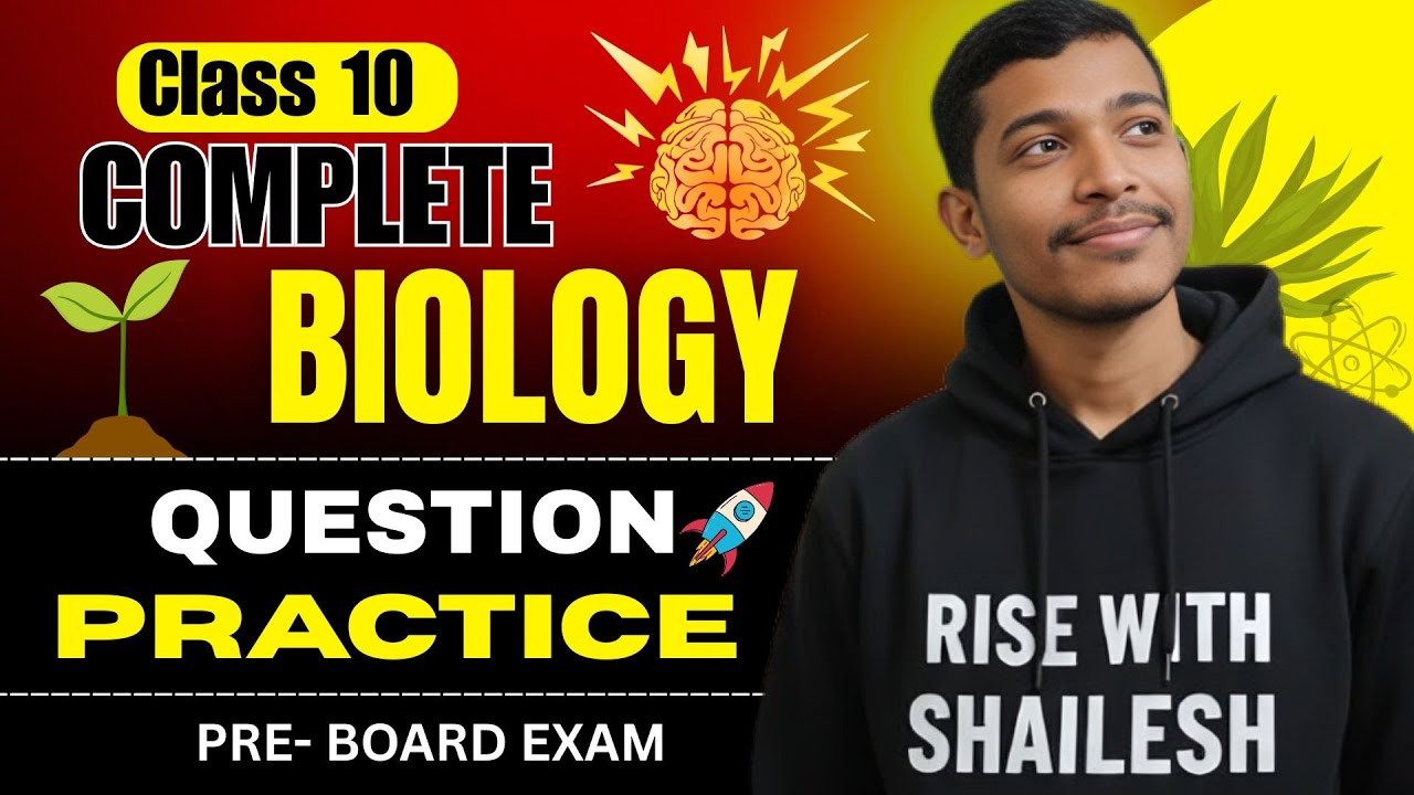 🔴 LIVE | Class 10 Biology Complete Question Practice 🔥 | CBSE Board 2026 | Most Important Qs