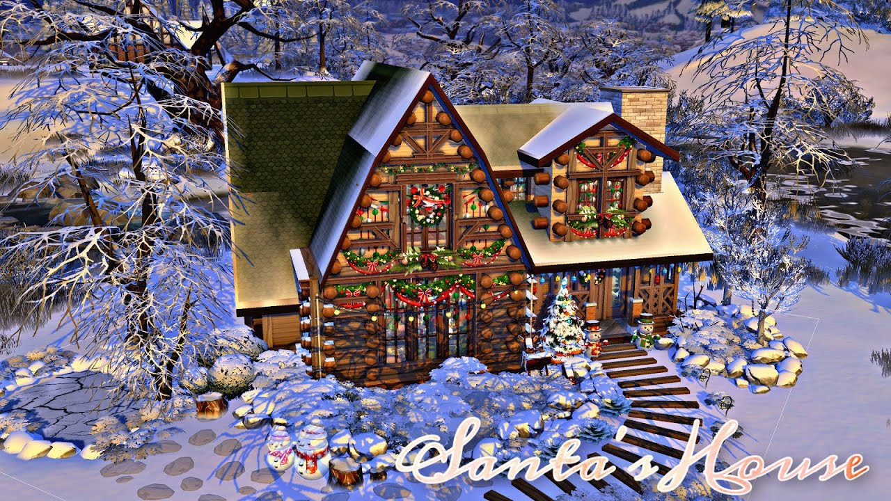 Santa's Cozy House 🎅🏻🎄 // The Sims 4 Speedbuild // No CC