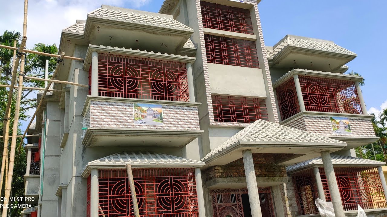 কিশোরগঞ্জ 3 শতাংশ জমি তে অসাধারণ দুই তলা বাড়ি দুই ইউনিটের  01780218840 Momin construction