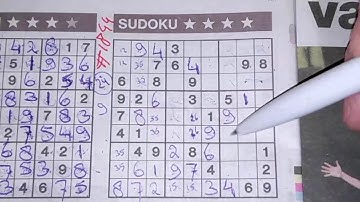 (#1844) Wednesday. Four Stars Sudoku puzzle. Bonus Extra edition. 11-04-2020 Extra part 2 of 4