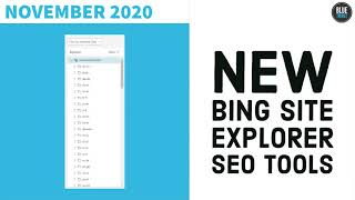 New Bing Site Explorer SEO Tools