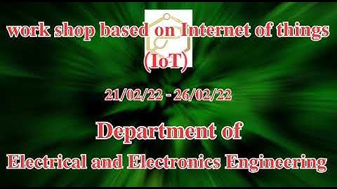 Value Added course on Internet of Things(IOT) | II EEE| 2020-2024 Batch| #EEE | #KCET | Virudhunagar