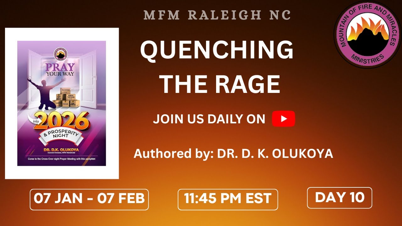 QUENCHING THE RAGE (DAY 10) | MFM RALEIGH NORTH CAROLINA | 01-16-2026