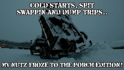 7.3IDI  -47F COLD START!!! WITH DUMP TRUCKS N REDLINE!!! RE-UPLOAD