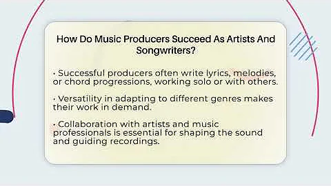 How Do Music Producers Succeed As Artists And Songwriters? - Music Producer Mastery