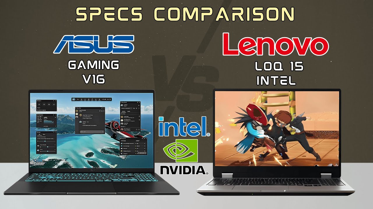 ASUS Gaming V16 против LOQ 15 Intel | Лучшие ноутбуки для студентов: издание 2025 года