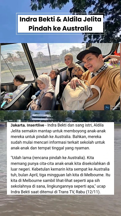 Indra Bekti & Aldila Jelita Determined to Move to Australia, Already Surveying Their Children's S...