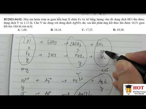 Video Hòa tan hoàn toàn m gam hỗn hợp X chứa Fe và Al bằng... - youtube