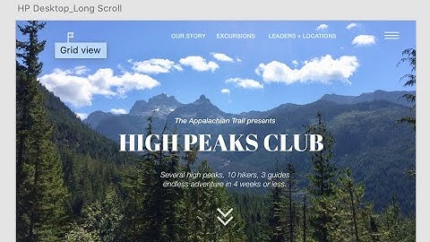 Adobe XD Long Scroll prototype