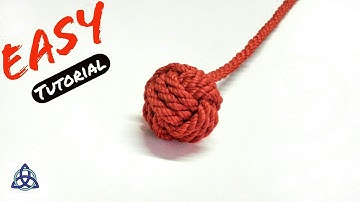 How to make Monkey Fist Knot | Macrame Ball Keychain