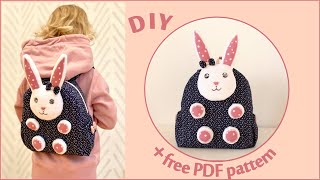 DIY Bunny Backpack for Toddlers + free PDF pattern