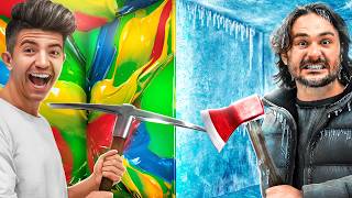 100 Layers of CANDY vs ICE! - EXTENDED