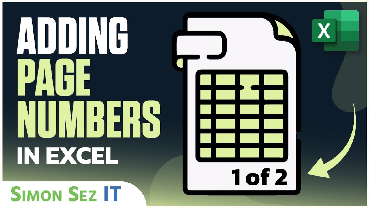 how-to-add-page-numbers-in-excel-youtube
