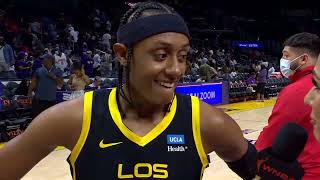Brittney Sykes postgame sideline interview