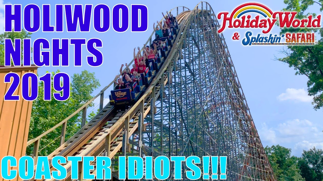 Coaster Idiots Go To Holiwood Nights 2019!! - Holiday World Vlog