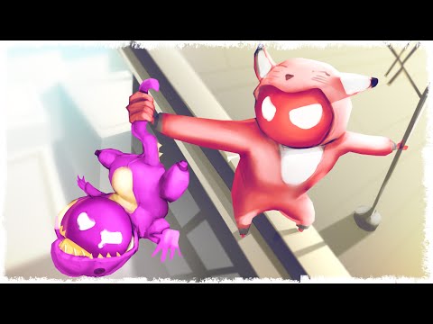 Видео: СБРОСИЛ ЕГО В МЯСОРУБКУ!!! УГАР В GANG BEASTS!