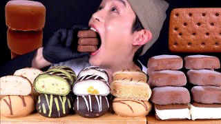 봄날엔 요거꿀떡 피스타치오떡 두바이떡 쿠키오 티코 초콜릿 아이스크림 먹방 Chocolate Rice Cake With Chocolate Ice Cream Mukbang