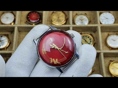 Video Búa Liềm cờ đỏ bông lúa biểu tượng Đồng hồ Raketa |... - youtube