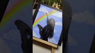 She Painted Her Own Rainbow 🌈 | Aesthetic Art by Nabila #howtodraw #stepbystep #drawingtutorial #art