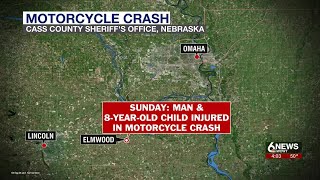 Cass County, Neb. man and child recovering from motorcycle crash