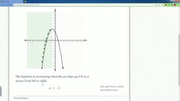 DeltaMath Increasing or Decreasing Domains