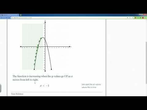 DeltaMath Increasing or Decreasing Domains