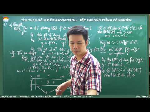 Video Toán 11 - 12. Tìm m để phương trình, bất phương trình... - youtube