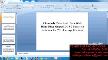 Circularly Polarized Ultra Wide Band Ring Shaped DGS microstrip antenna for wireless-2019-20