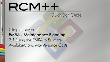 RCM++ 8 Quick Start Guide Chapter 7.1: Using the FMRA to Estimate Availability and Maintenance Costs