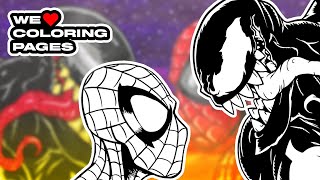 Venom Vs Spider-Man Coloring Page We Coloring Pages