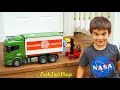 Bruder Trucks Surprise Toy Unboxing: Tractor Trailer + Forklift | Kid Playing