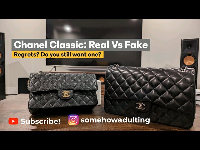 REAL vs. FAKE] CHANEL Medium Classic Flap SUPER-FAKE Detail Comparison