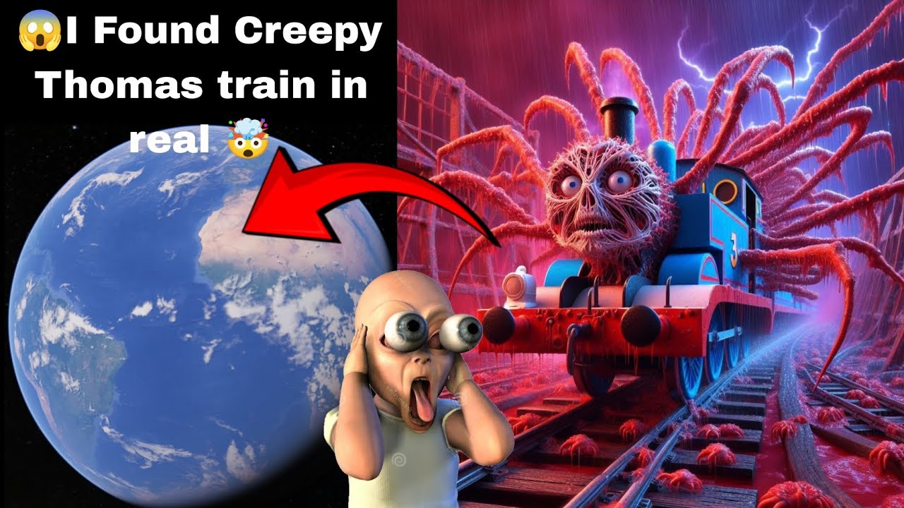 😰I Found Scary Thomas the train Engine in real life 🤯 on Google Earth 